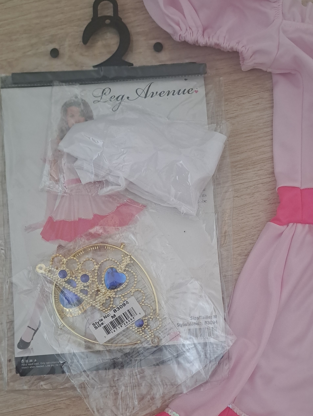 Leg Avenue Pink Two-Tone Princess Dress with Jewel Accent - Picture 5 of 6